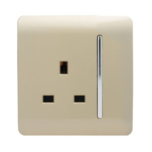 ART-SKT13GO 1Gang Socket Screwless Long Switch 13A Gold