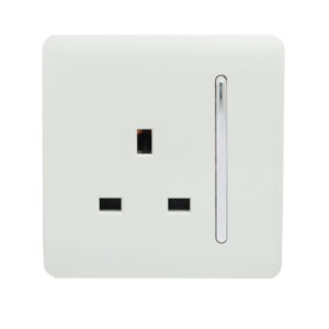 ART-SKT13WH 1Gang Socket Screwless Long Switch 13A White