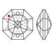 Octagon 8116 24mm 2H Swarovski ELEMENTS Crystal