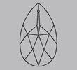 Pear 8290-8721 38mm 1 Hole Clear Swarovski Crystal