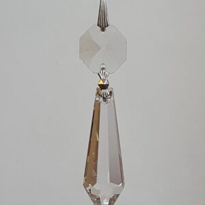 Chain 2 Pcs Asfour Crystal Octagon and Drop 401 STR101N Nickel