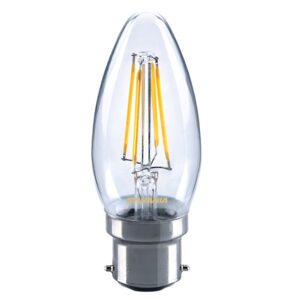 LED ToLEDo Retro Filament Candle Bulb 4w 420lm B22