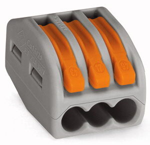 222-413 4mm Lever Connector, 32A 3 Pole