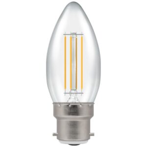 LED Candle Filament Clear 5W Dimmable 2700K BC-B22d