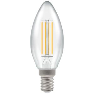 LED Candle Filament Clear 5W Dimmable 2700K SES-E14 (Pack of 10)