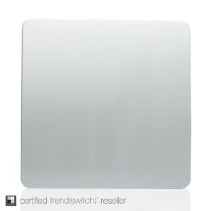 Trendi 1 Gang Screwless Blanking Plate in Silver