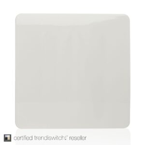 Trendi 1 Gang Screwless Blanking Plate in White