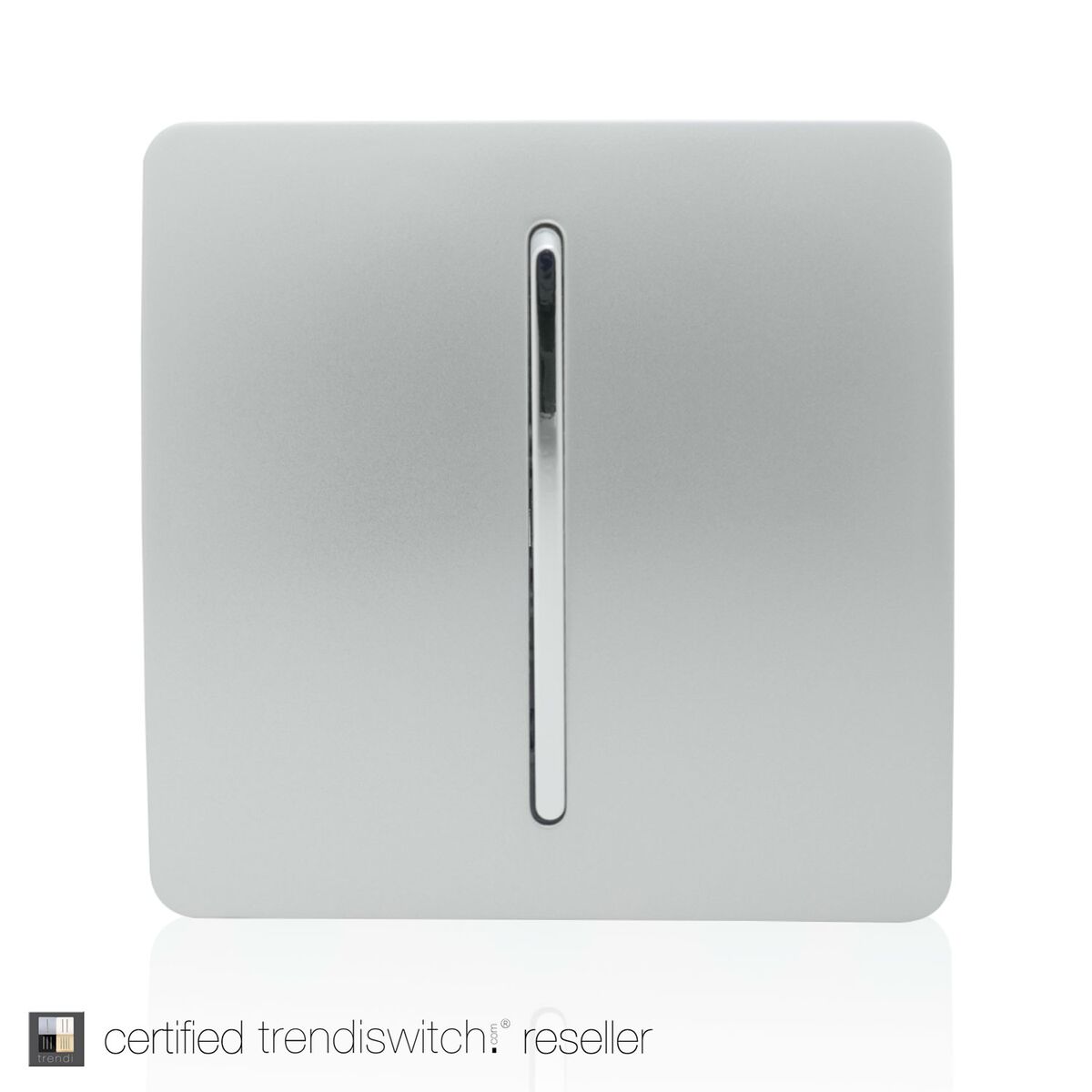 Trendi 1 Gang Doorbell Auto Retractive Switch in Silver