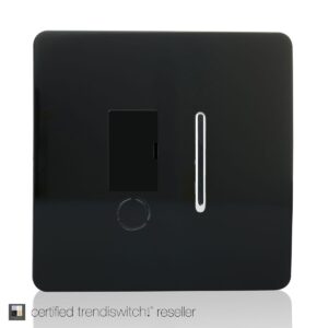 Trendi Screwless Fused Spur Switch in Black
