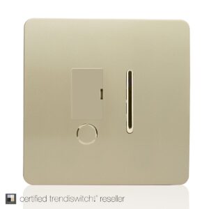 Trendi Screwless Fused Spur Switch in Gold