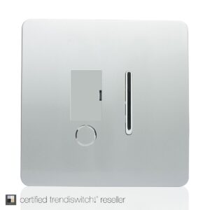 Trendi Screwless Fused Spur Switch in Silver