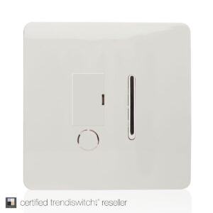 Trendi Screwless Fused Spur Switch in White