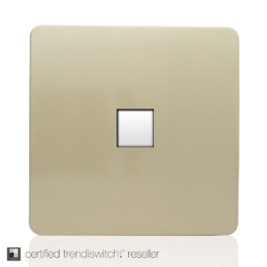 Trendi 1 Gang CAT 5 or 6 Screwless PC Socket in Gold