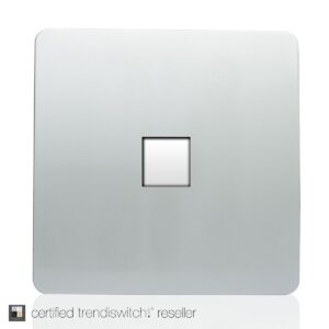 Trendi 1 Gang CAT 5 or 6 Screwless PC Socket in Silver