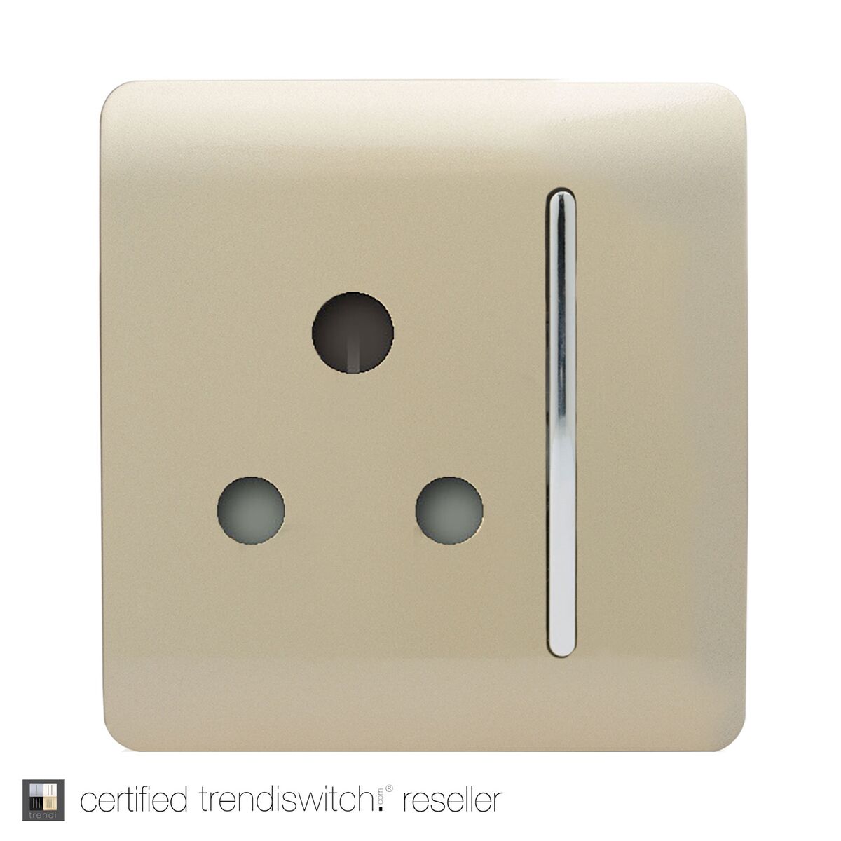 Trendi 1 Gang 15 Amp Round Pin Socket in Gold