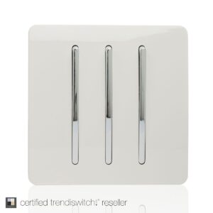 Trendi 3 Gang 2 Way 10 Amp Rocker Light Switch in White