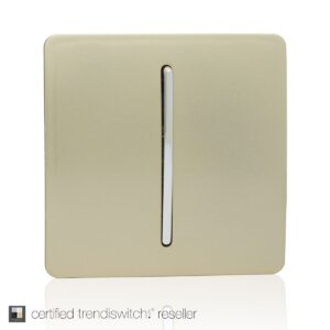 Trendi 1 Gang Retractive Home Auto Switch Gold