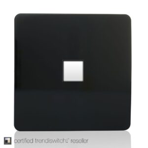 Trendi 1 Gang Screwless Telephone Slave Socket in Black