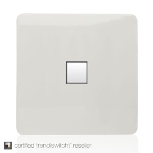 Trendi 1 Gang Screwless Telephone Slave Socket in White