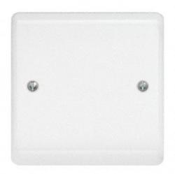 Aspire 1 Gang Blank Plate - Moulded, White