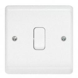 Aspire 1 Gang 10AX Intermediate Switch - Moulded, White