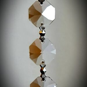 Chain 3 Pcs Asfour Crystal Octagon STR102N Nickel