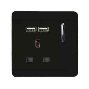ART-SKT13USBBK 1Gang 2Port USB Trendi Switch, a stylish and efficient solution to modern power needs.
