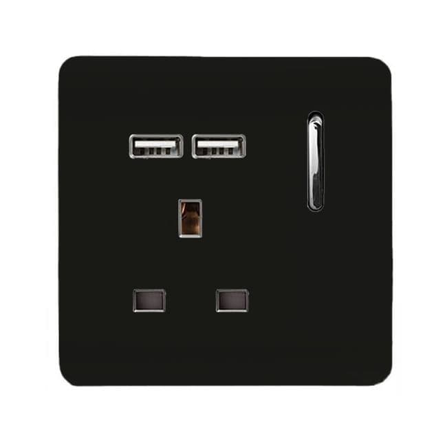ART-SKT13USBBK 1Gang 2Port USB Trendi Switch, a stylish and efficient solution to modern power needs.